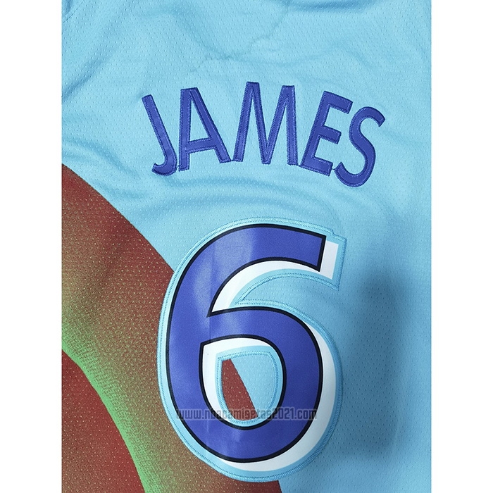 Camiseta Tune Squad Lebron James #6 Azul